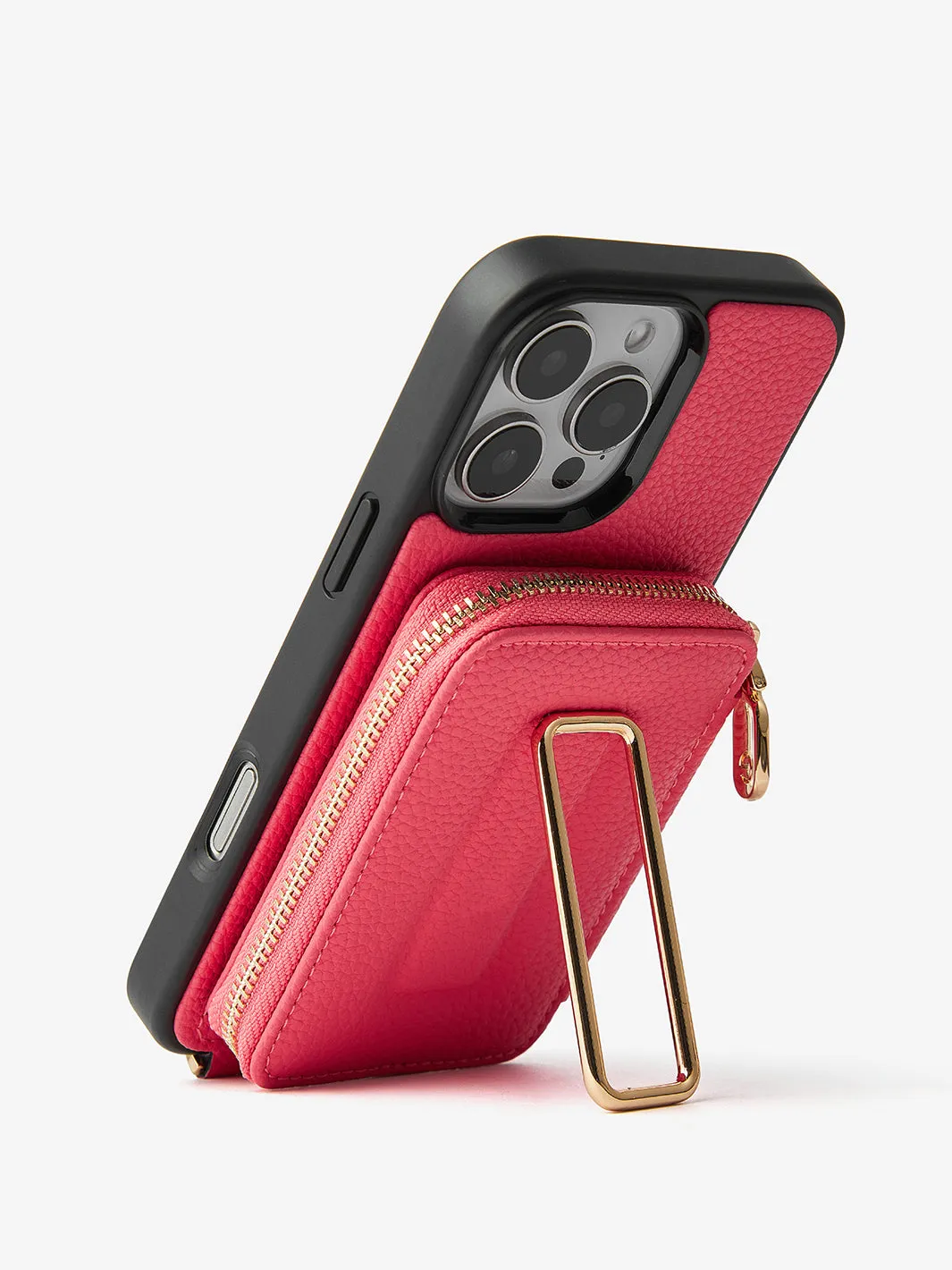 Original Design Set- Crossbody Square Stand Wallet Wireless Charging Phone Case Set