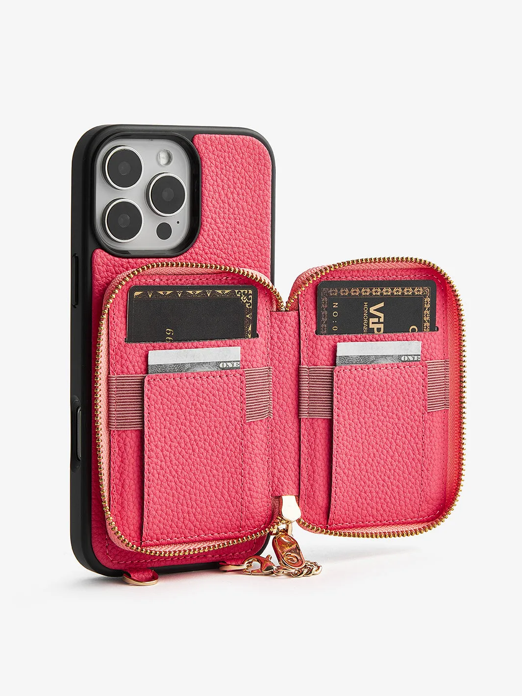 Original Design Set- Crossbody Square Stand Wallet Wireless Charging Phone Case Set