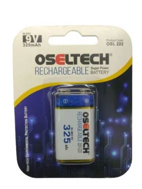 Oseltech 9V 325mAh Ni MH Rechargeable Super Power Battery (OSL 222 )