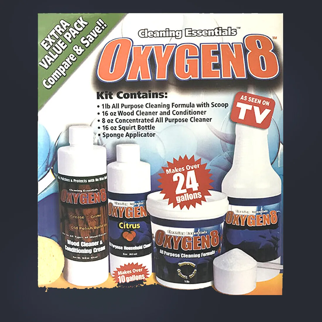 Oxygen8 Stain Remover Cleaning Kit Value Pack