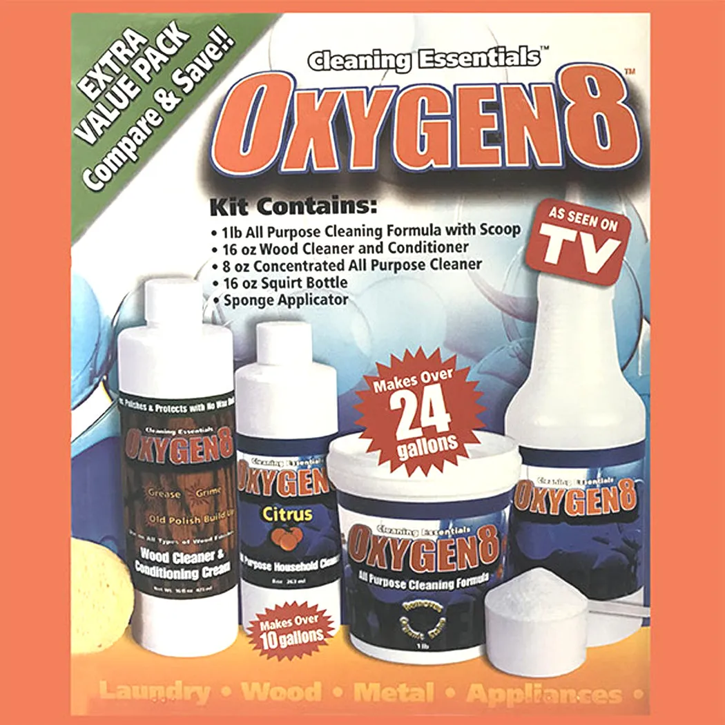 Oxygen8 Stain Remover Cleaning Kit Value Pack