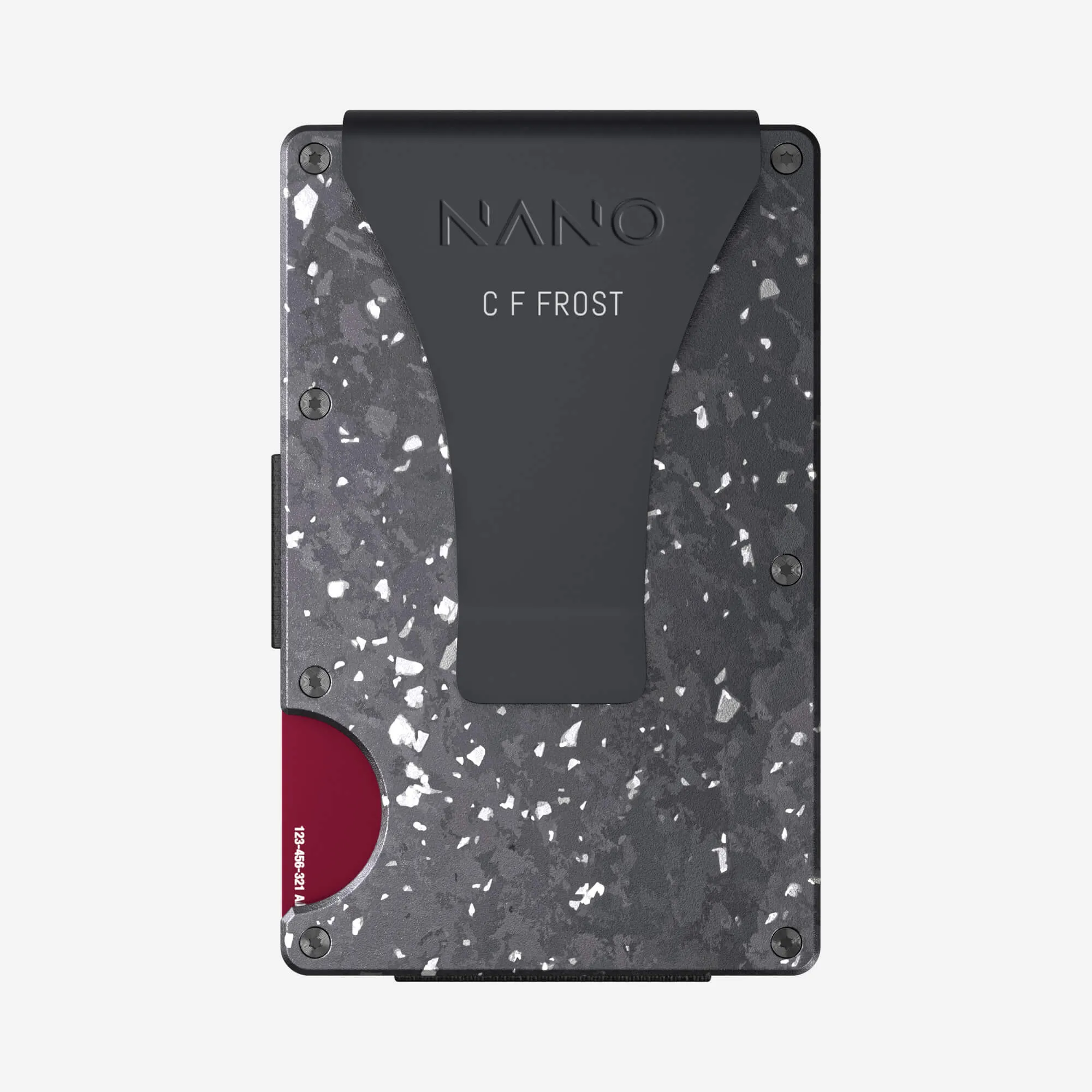 Personalised Money Clip Wallet (Nero/Argento)