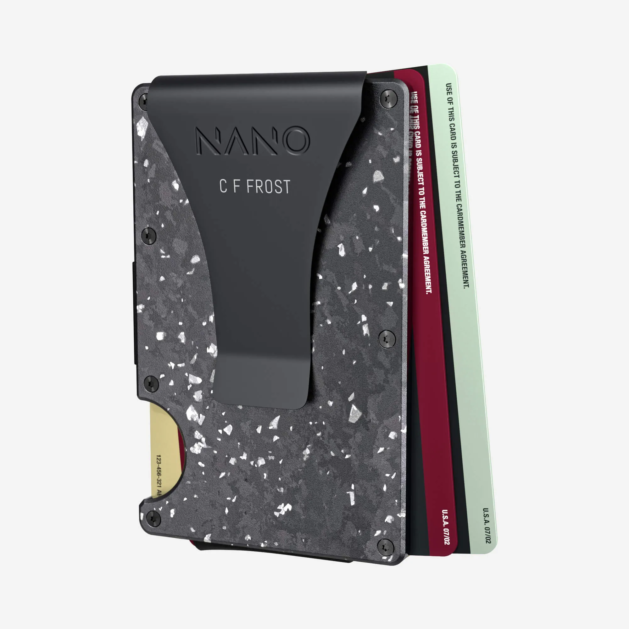 Personalised Money Clip Wallet (Nero/Argento)