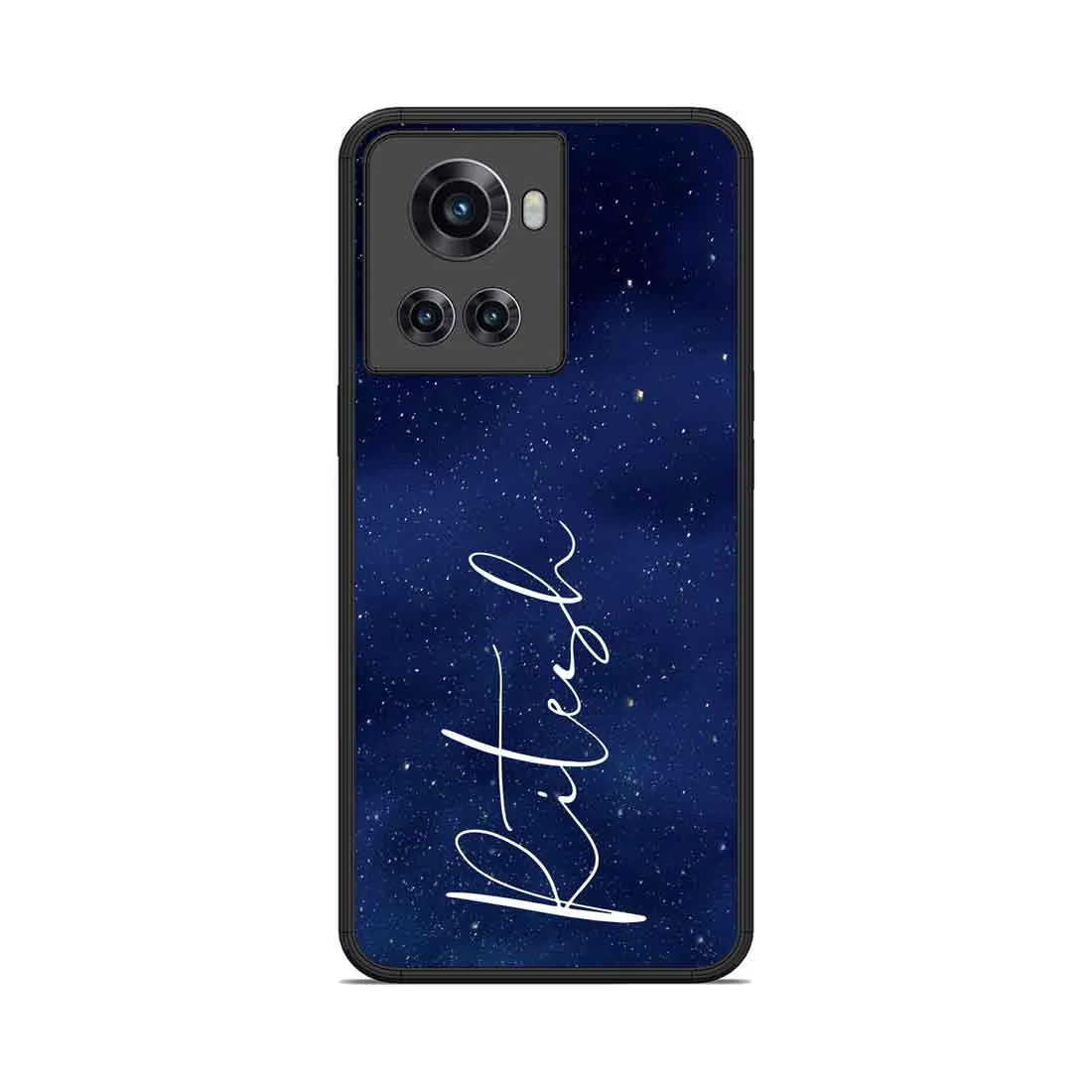 Personalized Mobile Cover Oneplus 10R Backcover Case With Calligraphy Name - Stars