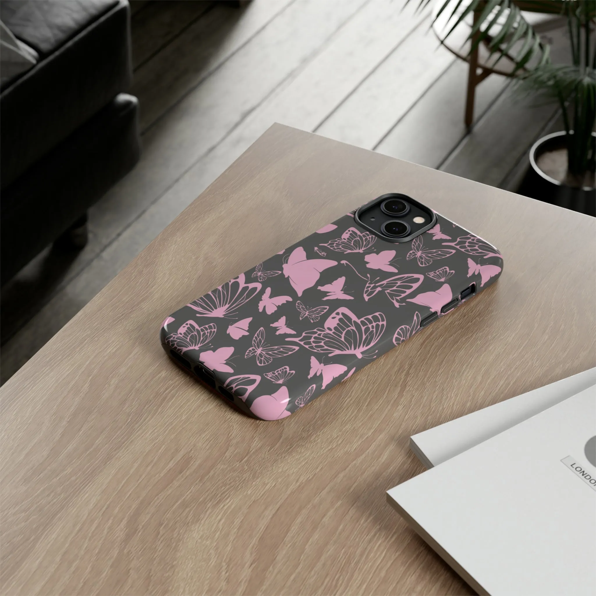 Phone Case with Butterfly Pattern Tough Cases