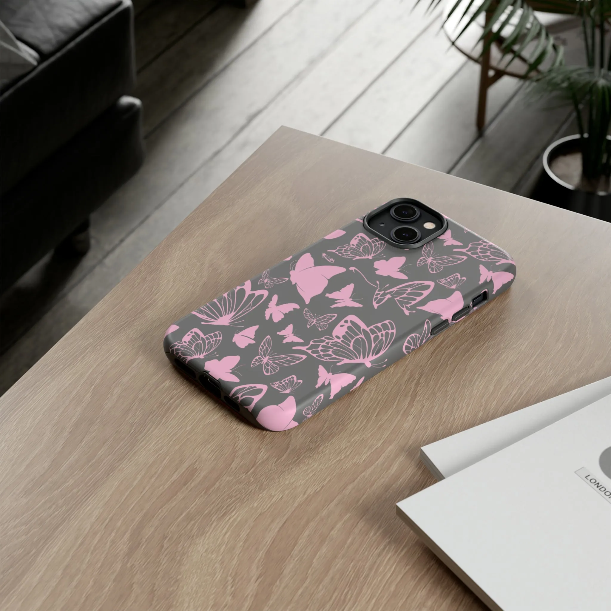 Phone Case with Butterfly Pattern Tough Cases