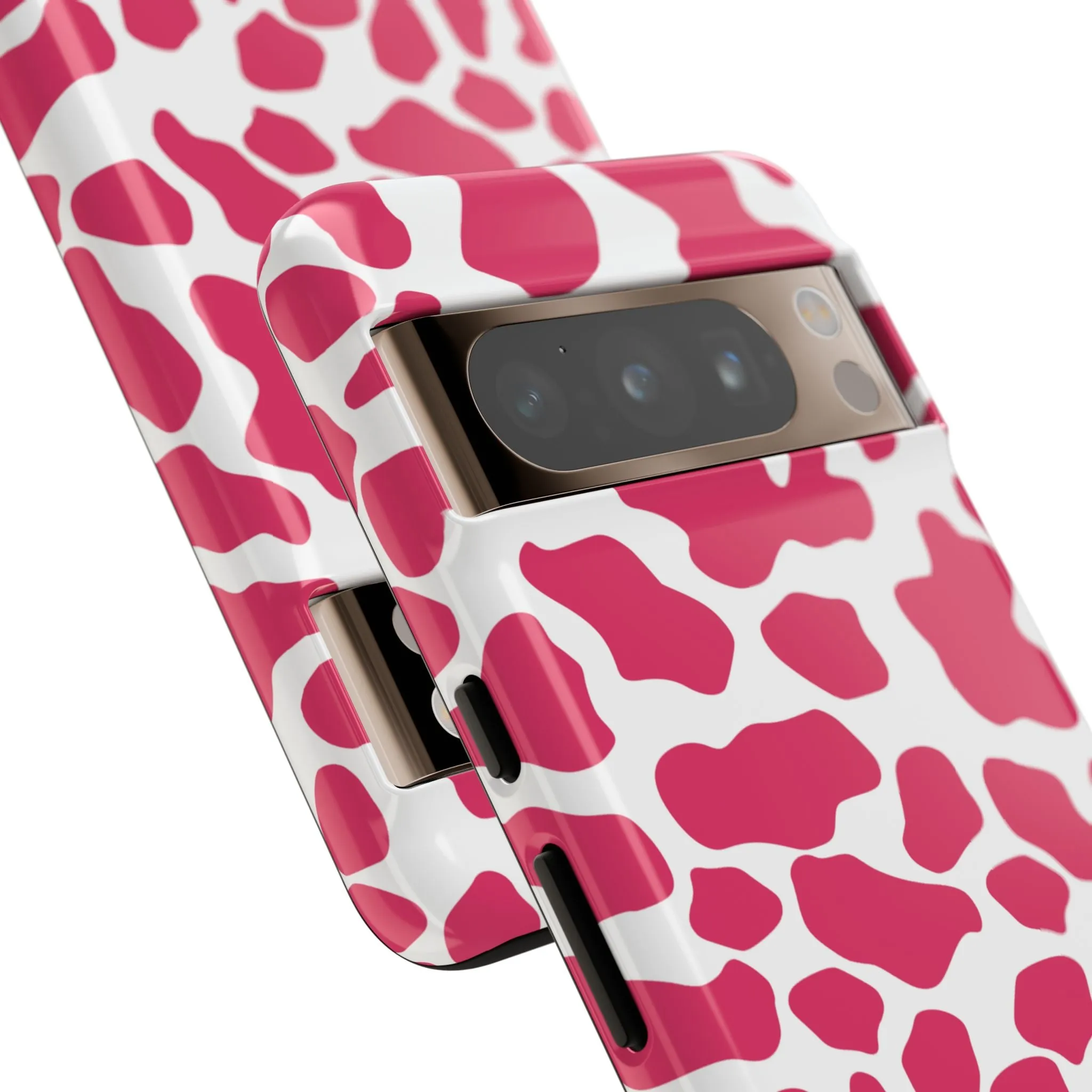 Pink Cow Print Cellphone Case iPhone Samsung Google