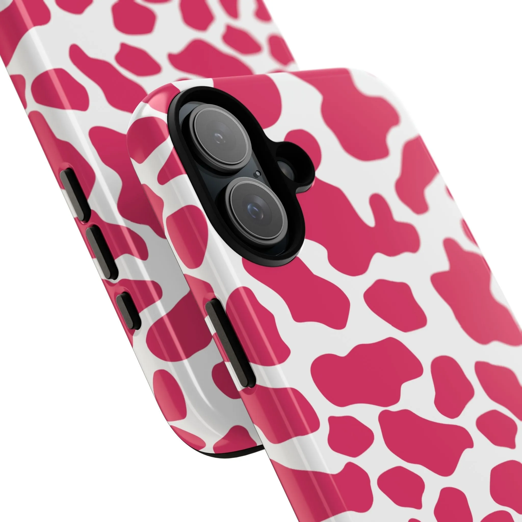 Pink Cow Print Cellphone Case iPhone Samsung Google