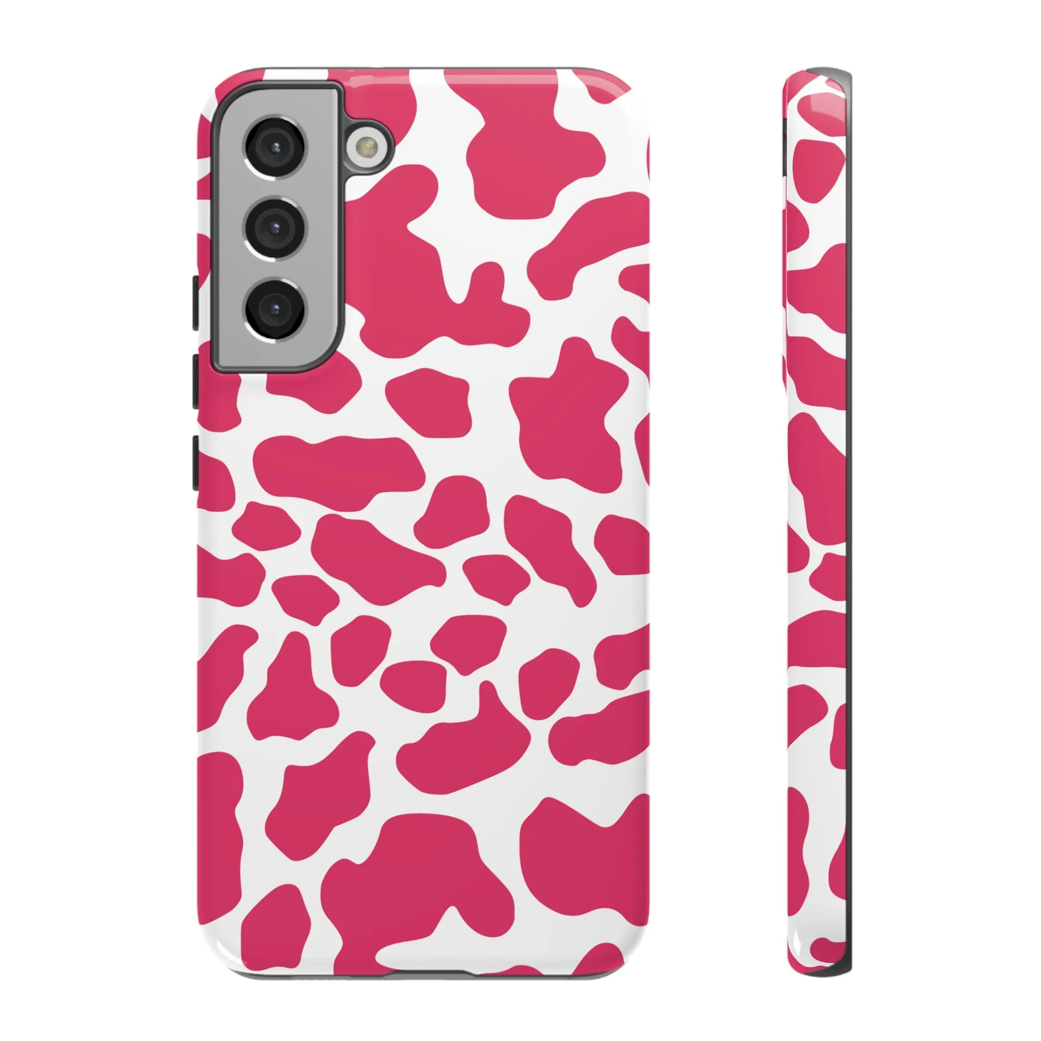 Pink Cow Print Cellphone Case iPhone Samsung Google