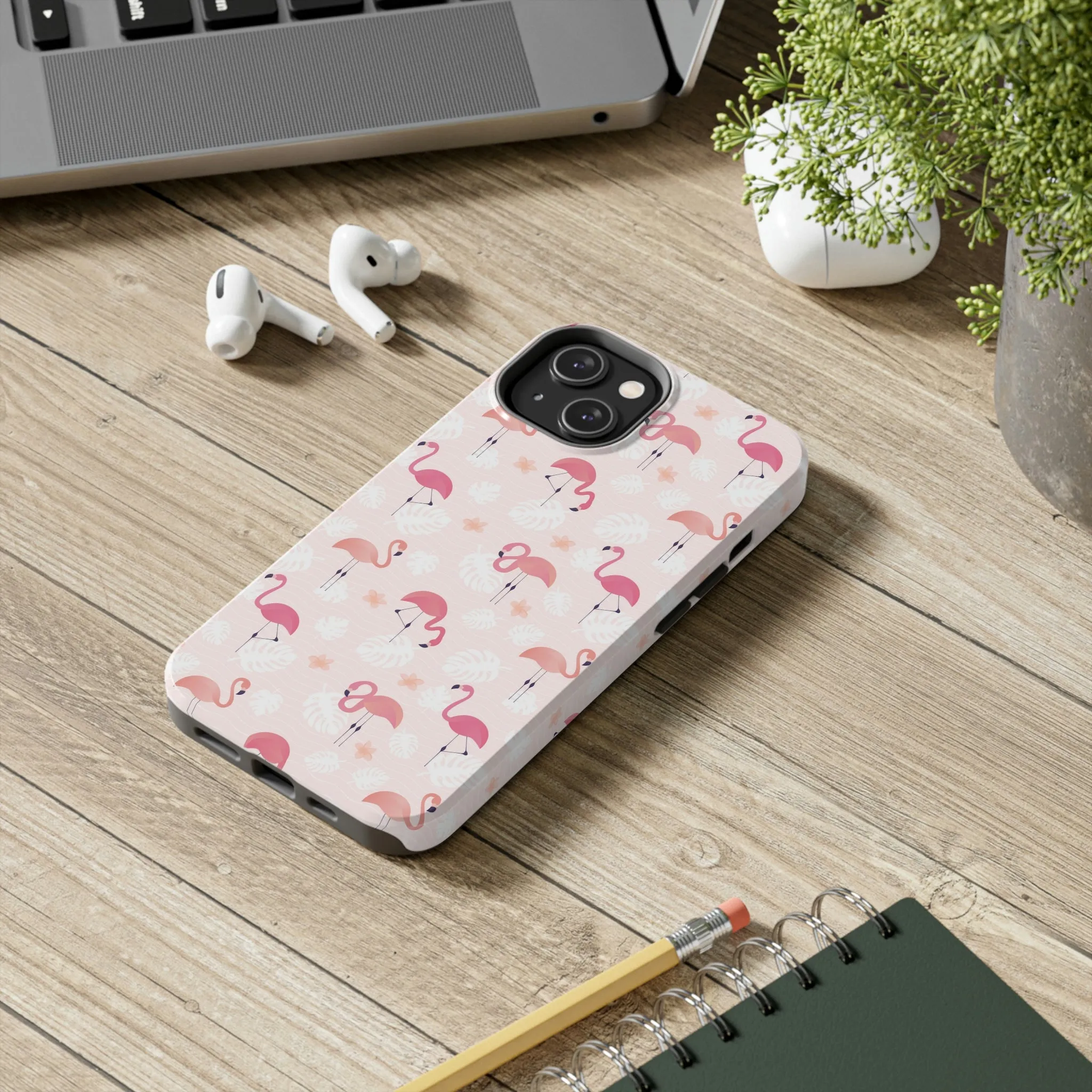 Pink Flamingo iPhone 14 13 Pro Max Tough Case Mate, Cute Aesthetic Iphone 12 11 Mini SE  X XR XS 8 Plus 7 Phone Cover