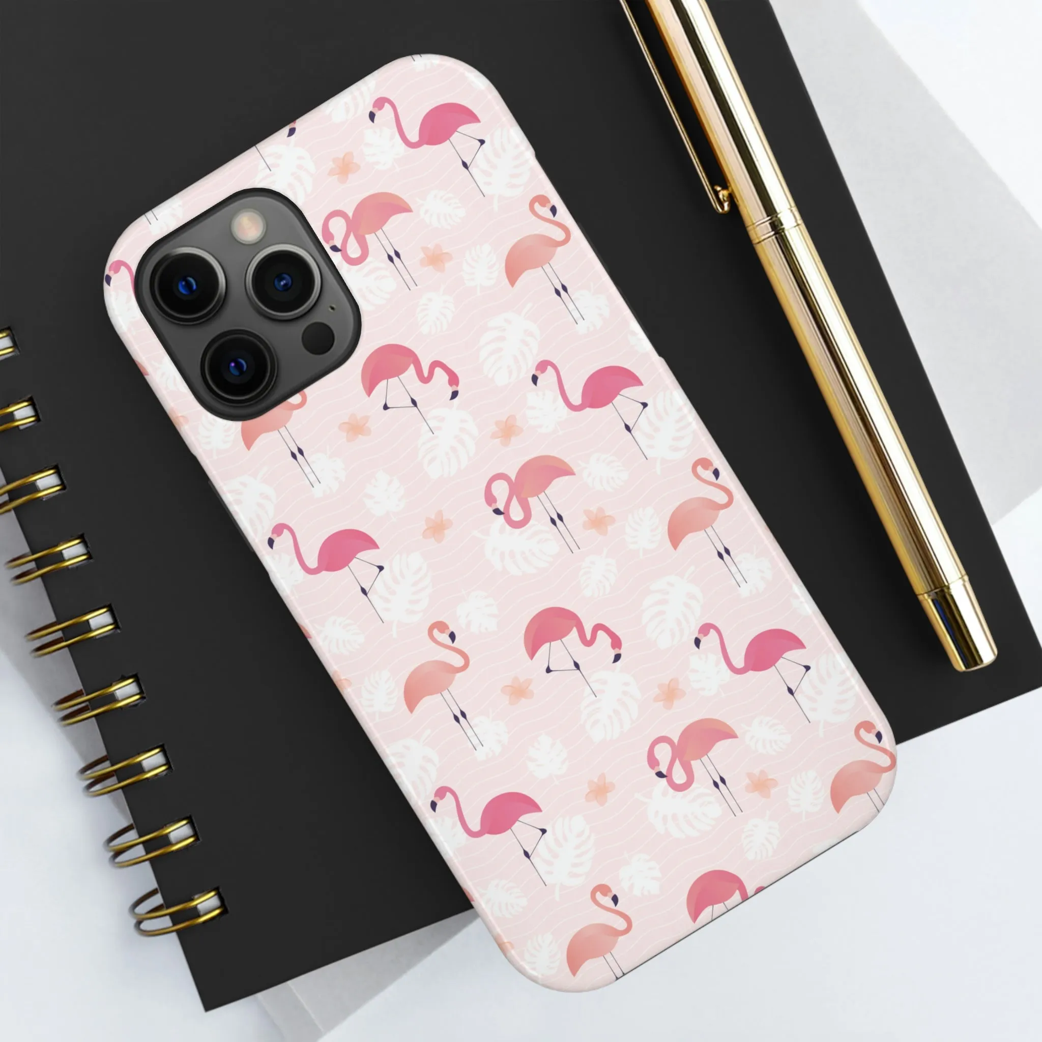 Pink Flamingo iPhone 14 13 Pro Max Tough Case Mate, Cute Aesthetic Iphone 12 11 Mini SE  X XR XS 8 Plus 7 Phone Cover