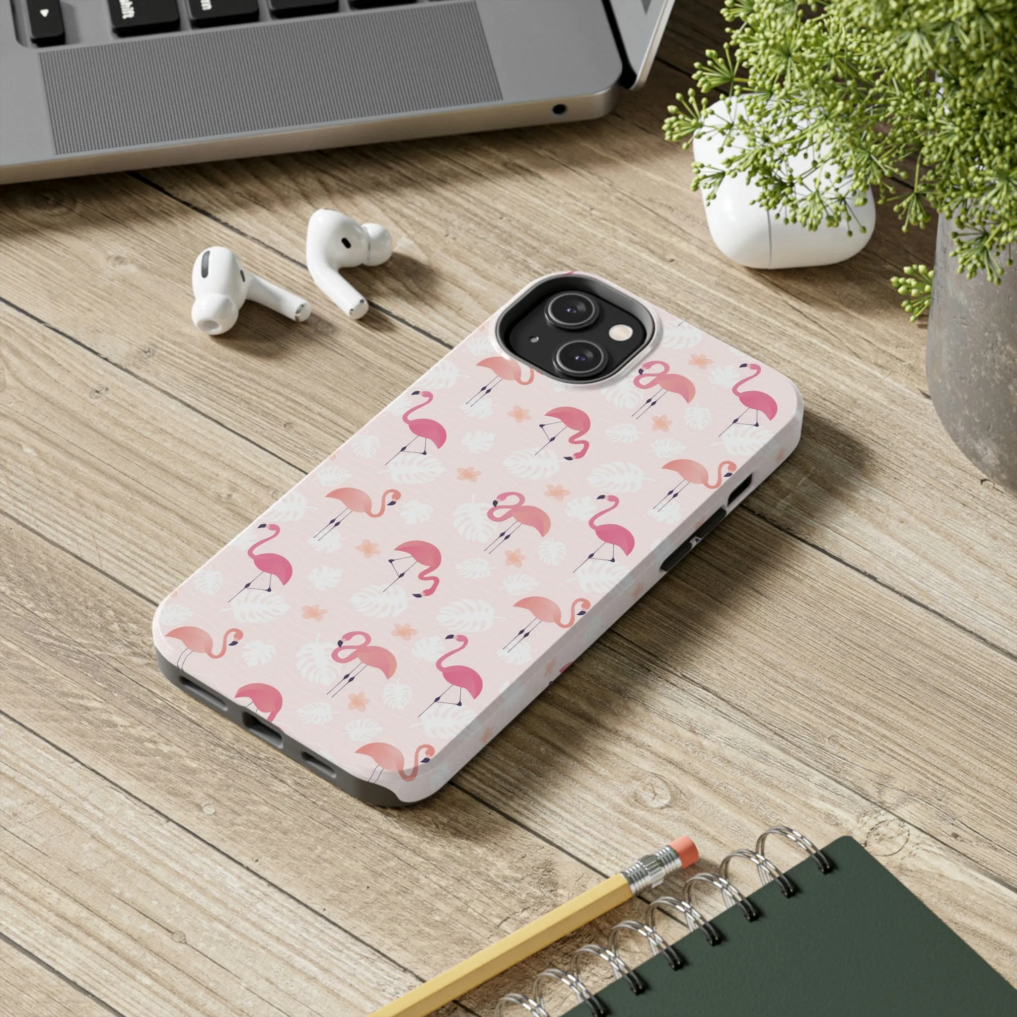 Pink Flamingo iPhone 14 13 Pro Max Tough Case Mate, Cute Aesthetic Iphone 12 11 Mini SE  X XR XS 8 Plus 7 Phone Cover