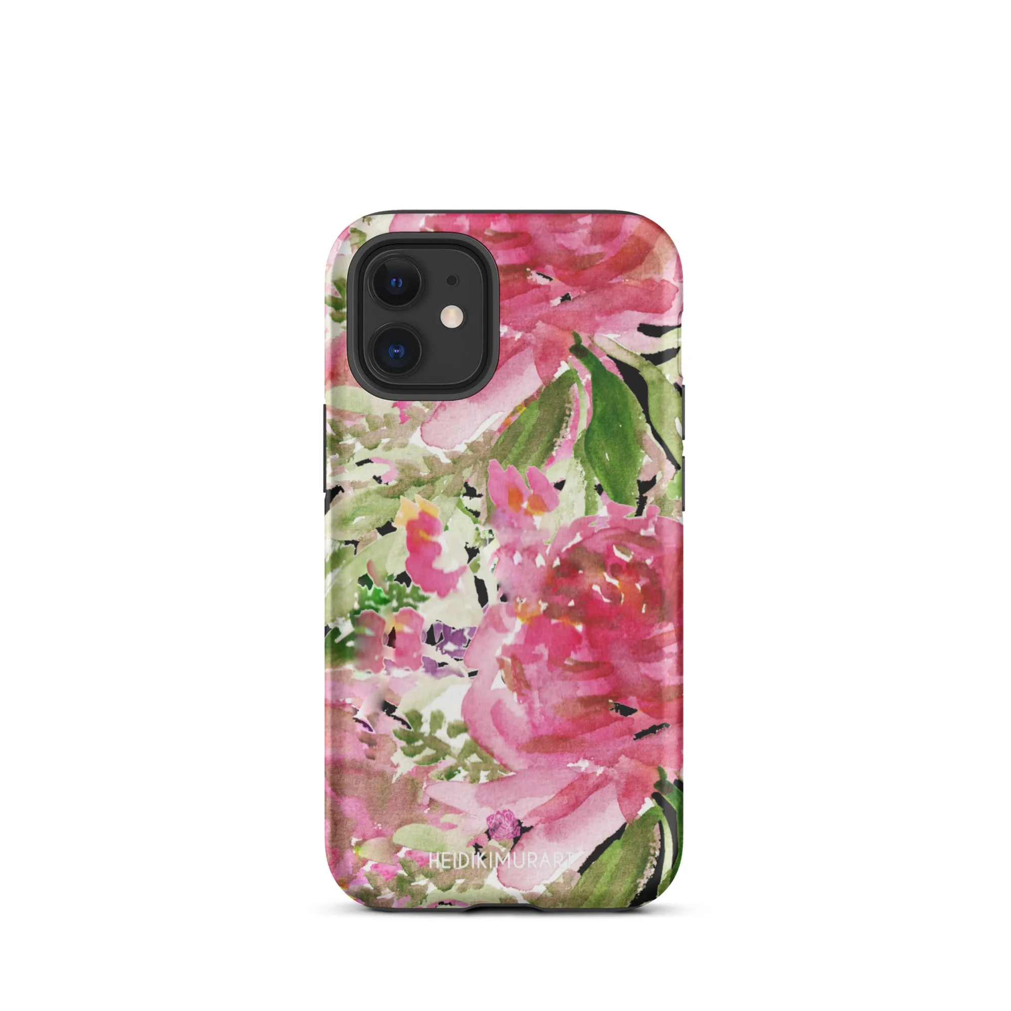 Pink Floral Tough iPhone Case, Flower Rose Print Designer Tough Unisex iPhone Case-Printed in USA/EU