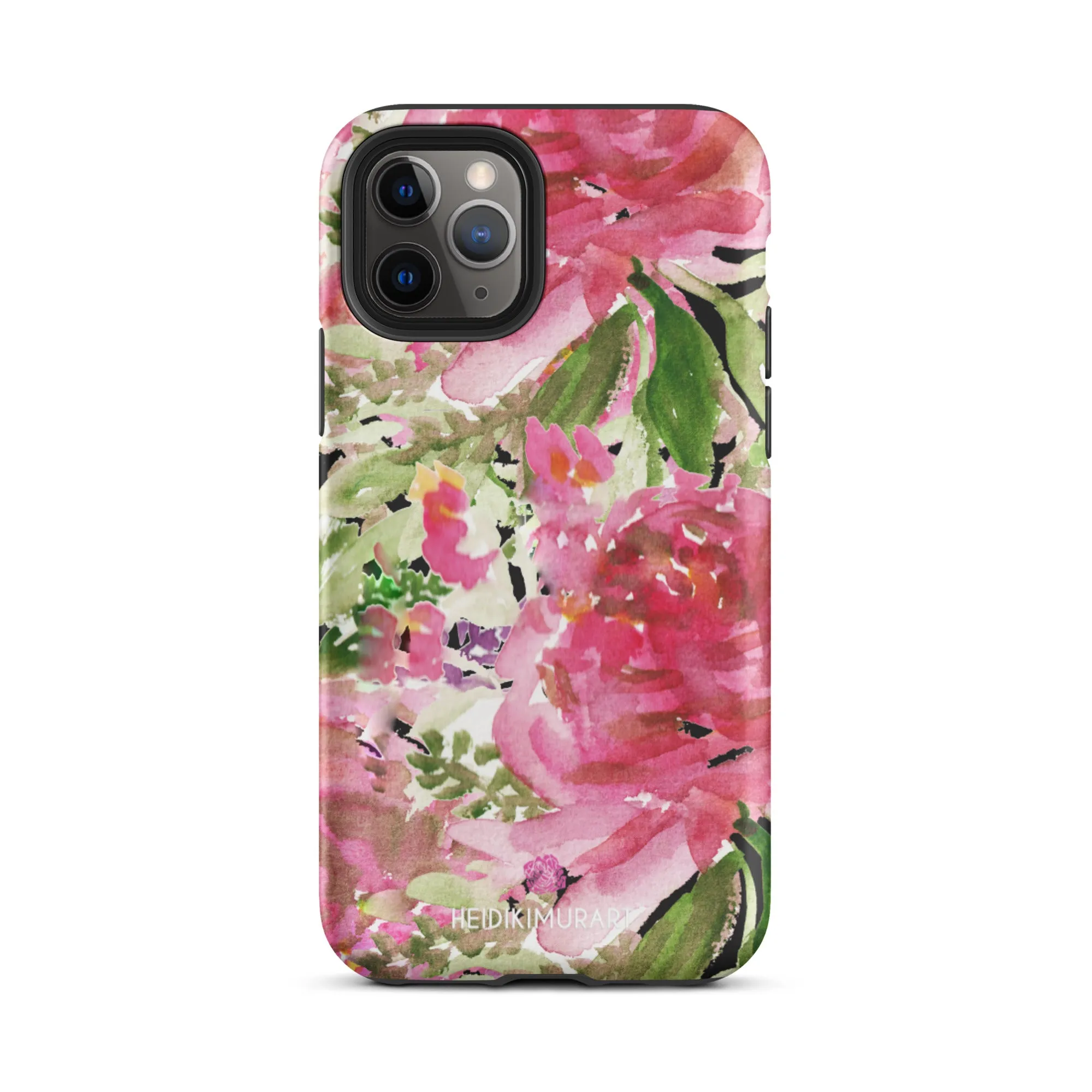 Pink Floral Tough iPhone Case, Flower Rose Print Designer Tough Unisex iPhone Case-Printed in USA/EU