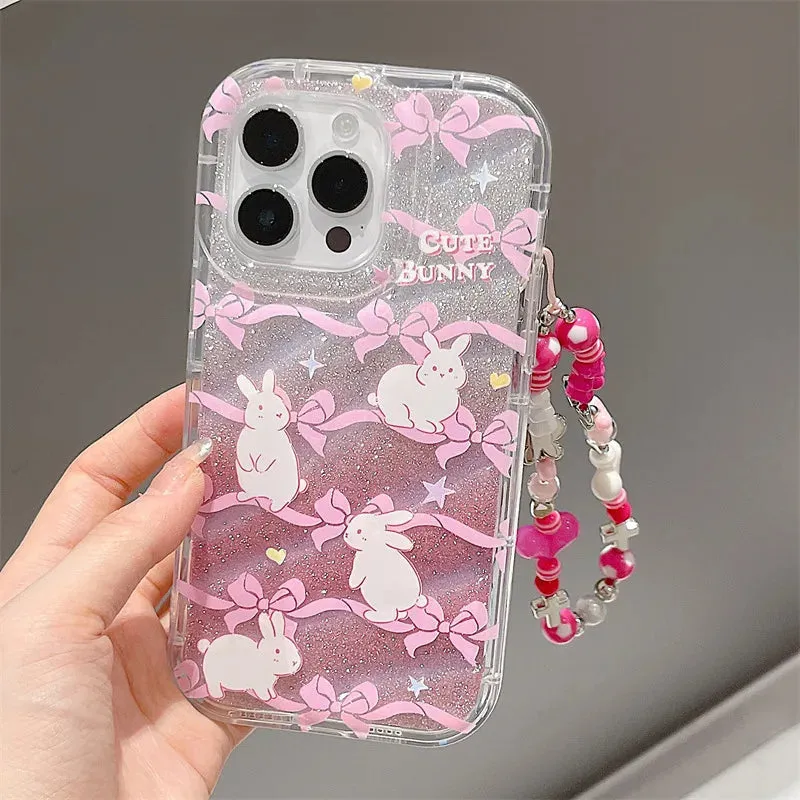 Pink Ribbon Bunny iPhone Case