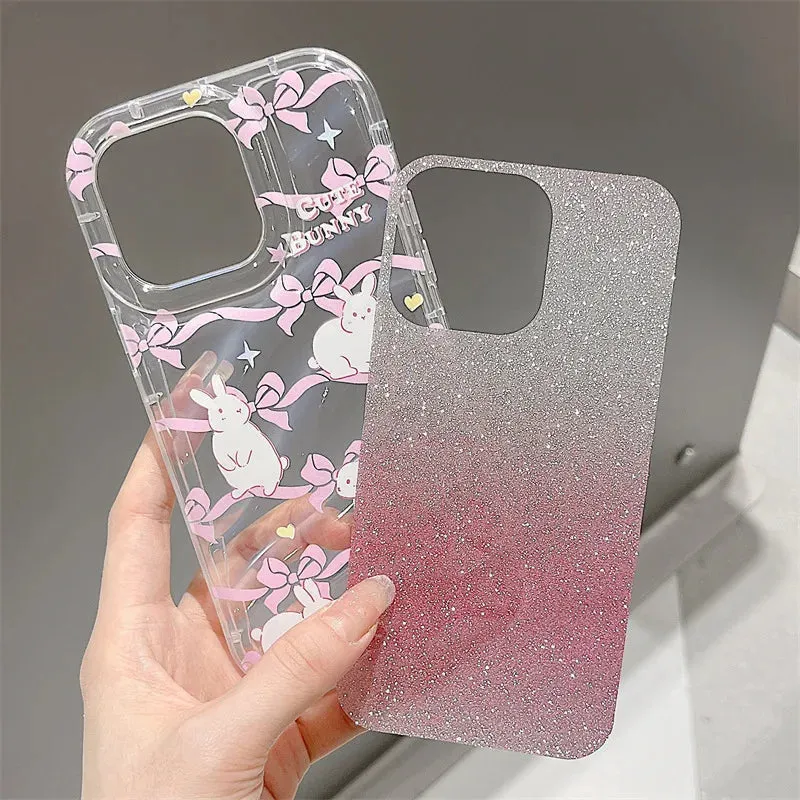 Pink Ribbon Bunny iPhone Case