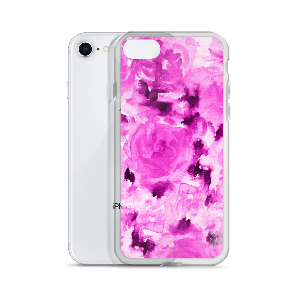 Pink Rose Floral Phone Case, Best Flower iPhone X | 8 | 8  | 7| 7  Phone Case- Printed in USA/EU