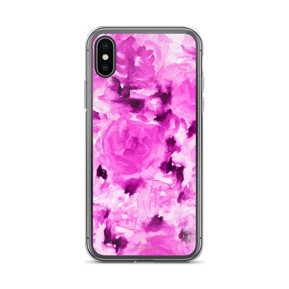 Pink Rose Floral Phone Case, Best Flower iPhone X | 8 | 8  | 7| 7  Phone Case- Printed in USA/EU