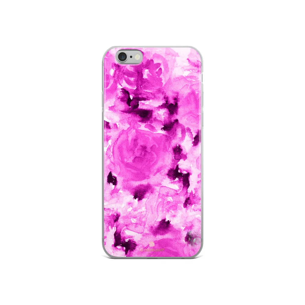 Pink Rose Floral Phone Case, Best Flower iPhone X | 8 | 8  | 7| 7  Phone Case- Printed in USA/EU