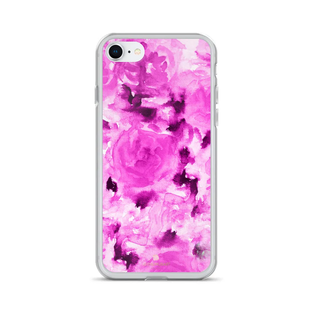 Pink Rose Floral Phone Case, Best Flower iPhone X | 8 | 8  | 7| 7  Phone Case- Printed in USA/EU