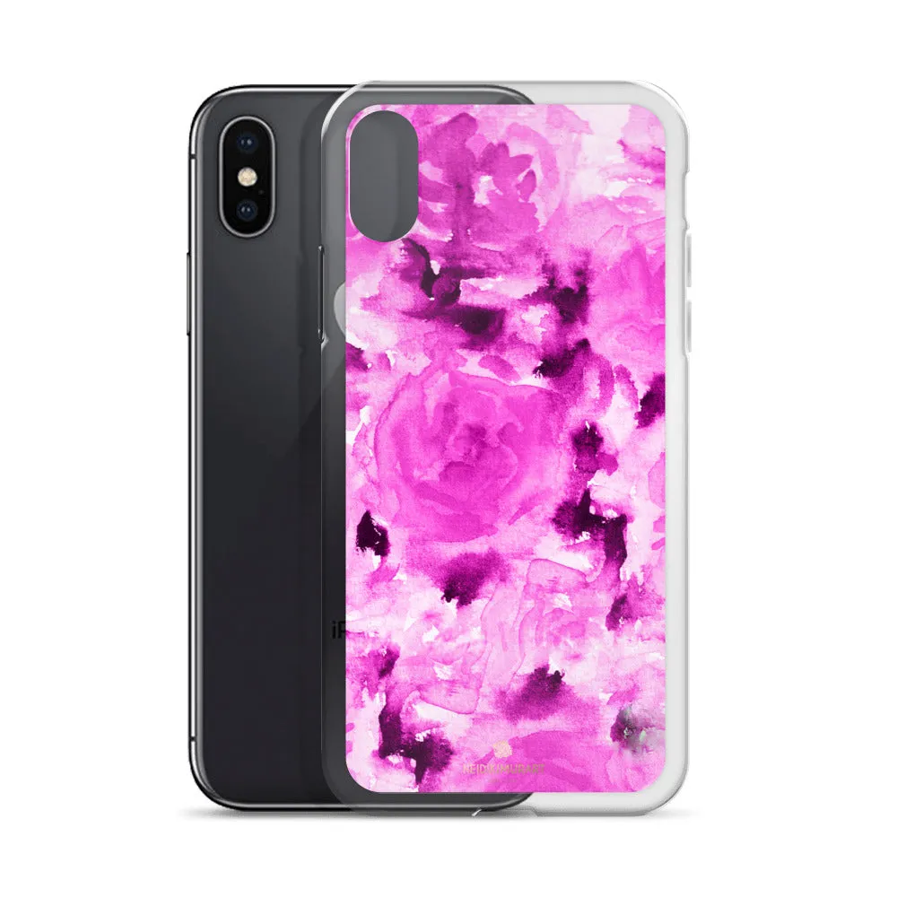 Pink Rose Floral Phone Case, Best Flower iPhone X | 8 | 8  | 7| 7  Phone Case- Printed in USA/EU