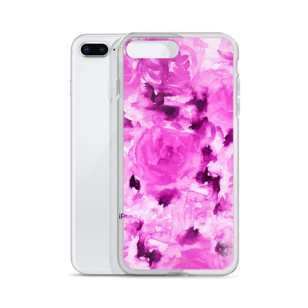 Pink Rose Floral Phone Case, Best Flower iPhone X | 8 | 8  | 7| 7  Phone Case- Printed in USA/EU