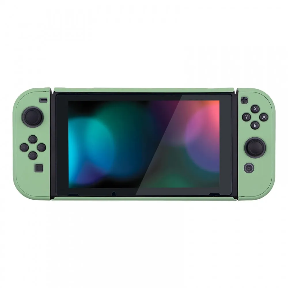 PlayVital Matcha Green Back Cover for NS Switch Console, NS Joycon Handheld Controller Separable Protector Hard Shell, Customized Dockable Protective Case for NS Switch - NTP339