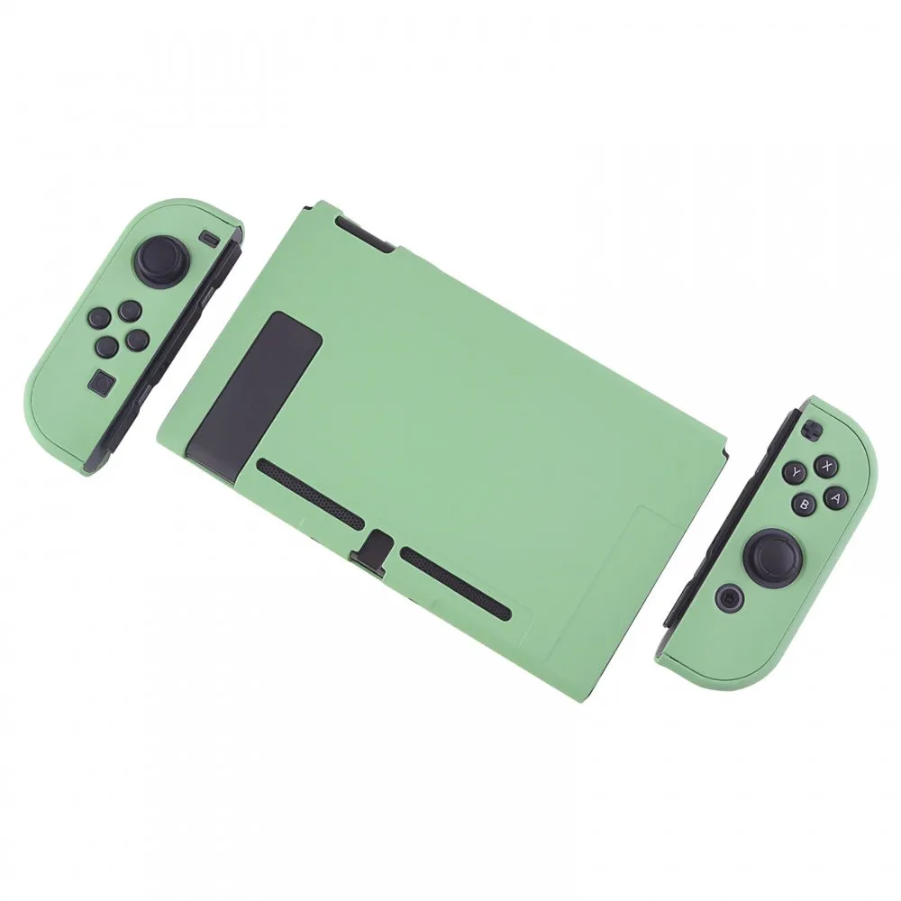 PlayVital Matcha Green Back Cover for NS Switch Console, NS Joycon Handheld Controller Separable Protector Hard Shell, Customized Dockable Protective Case for NS Switch - NTP339