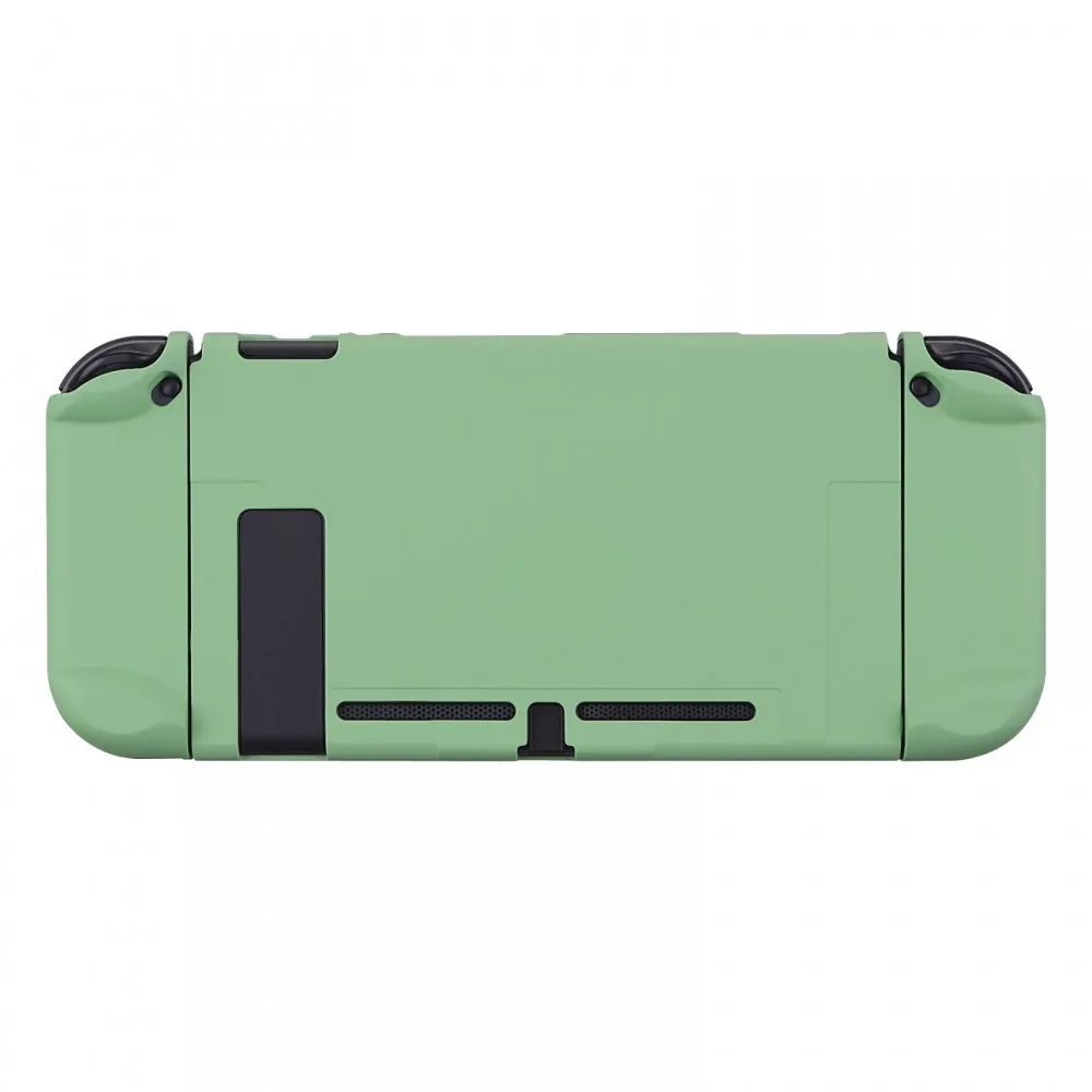 PlayVital Matcha Green Back Cover for NS Switch Console, NS Joycon Handheld Controller Separable Protector Hard Shell, Customized Dockable Protective Case for NS Switch - NTP339