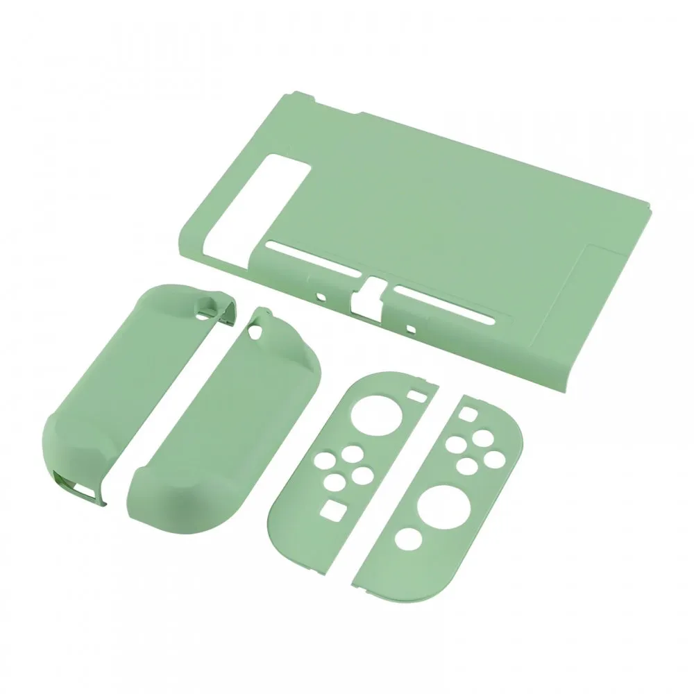 PlayVital Matcha Green Back Cover for NS Switch Console, NS Joycon Handheld Controller Separable Protector Hard Shell, Customized Dockable Protective Case for NS Switch - NTP339