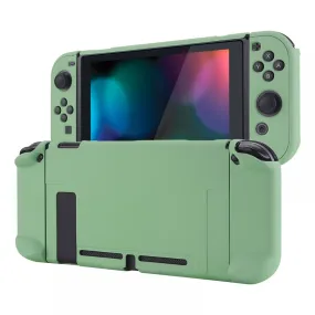 PlayVital Matcha Green Back Cover for NS Switch Console, NS Joycon Handheld Controller Separable Protector Hard Shell, Customized Dockable Protective Case for NS Switch - NTP339