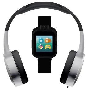 PlayZoom 2 Kids Smartwatch with Headphones: Black & Silver