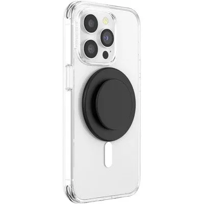 PopSockets Magnetic Phone Grip with MagSafe, Magnetic Adapter Ring Included - Black