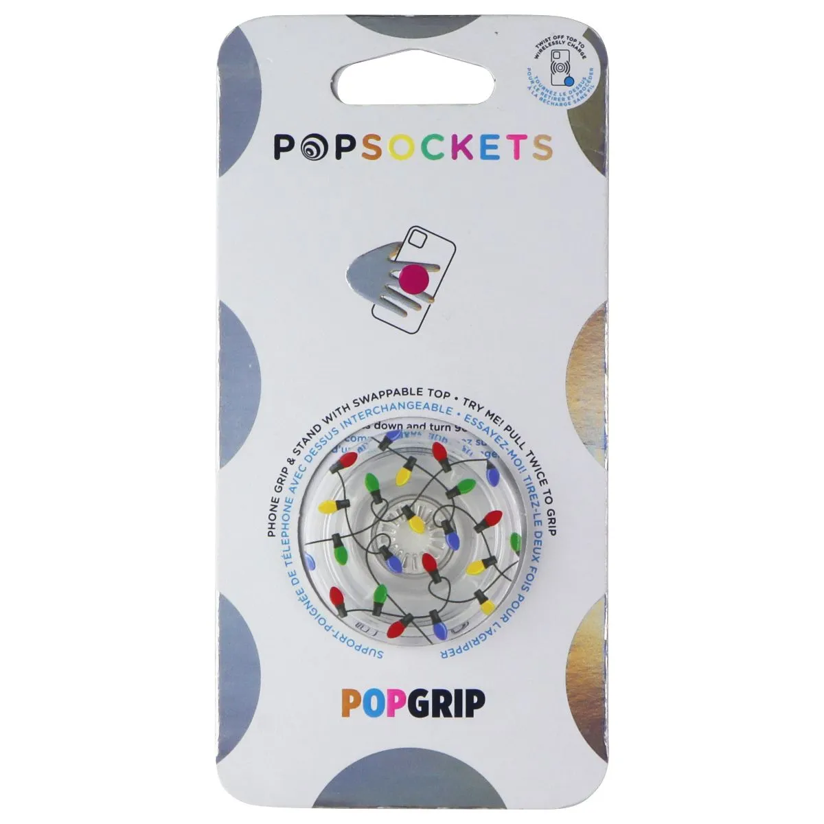 PopSockets PopGip Swappable Grip & Stand - Christmas Lights