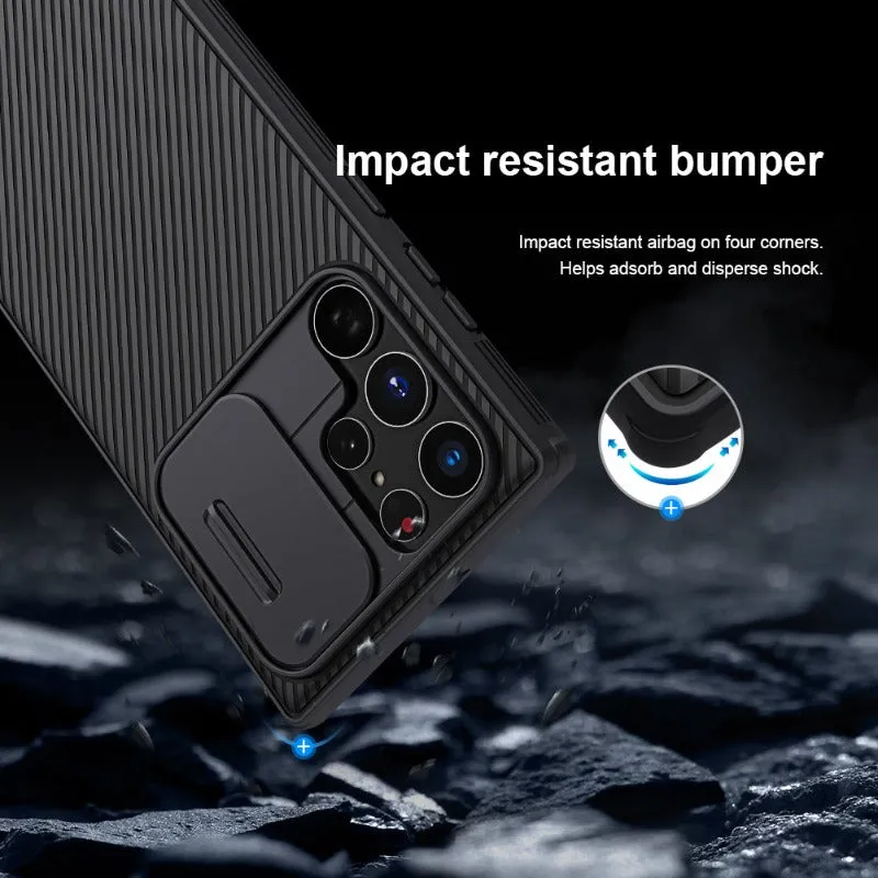 Premium Upgraded Shockproof Hard PC TPU Phone Cases with Slide Camera For Samsung Galaxy S24 S23