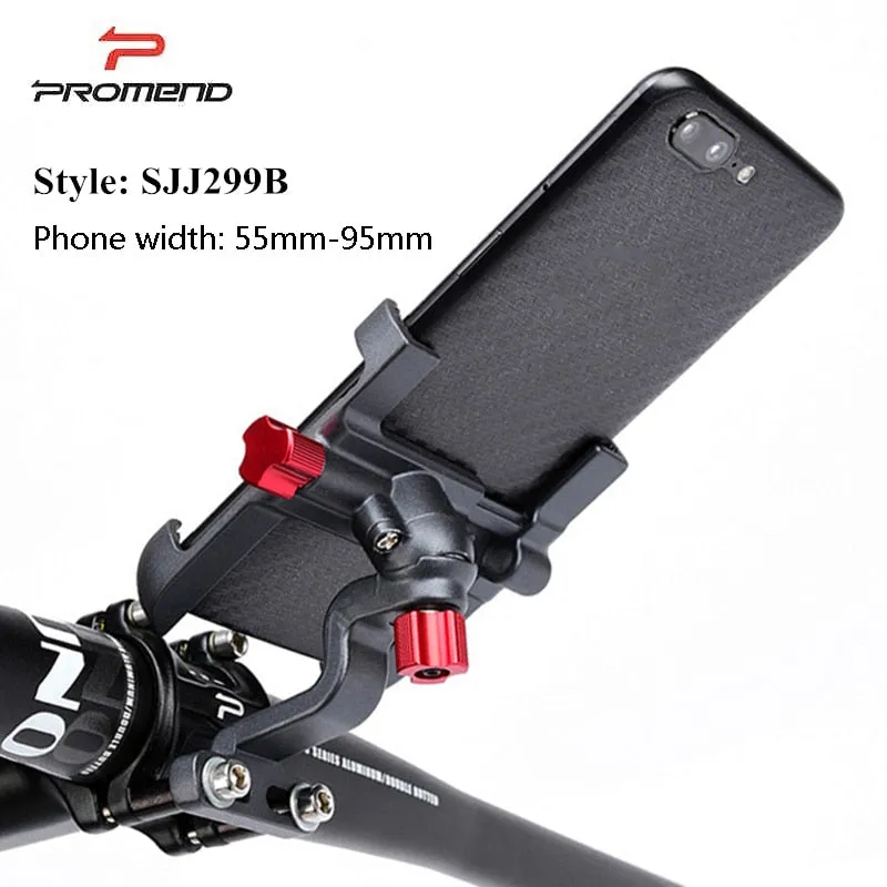 Promend 360 Rotatable Bike Mobile Phone Holder Aluminum Adjustable Bicycle Holder Non-slip MTB Phone Mount Stand Cycling Bracket