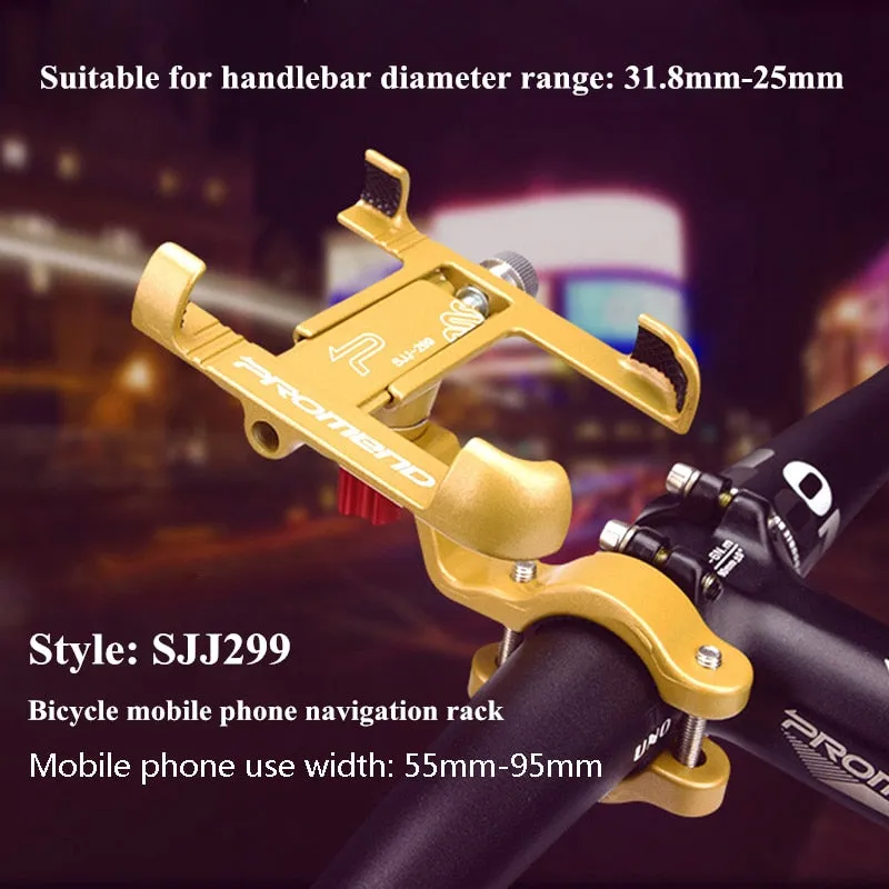 Promend 360 Rotatable Bike Mobile Phone Holder Aluminum Adjustable Bicycle Holder Non-slip MTB Phone Mount Stand Cycling Bracket