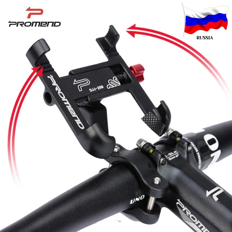 Promend 360 Rotatable Bike Mobile Phone Holder Aluminum Adjustable Bicycle Holder Non-slip MTB Phone Mount Stand Cycling Bracket