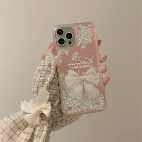 Quicksand Ribbon iPhone Case and Lanyard