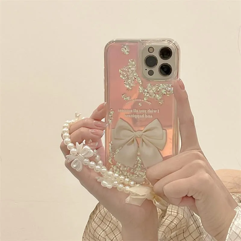 Quicksand Ribbon iPhone Case and Lanyard