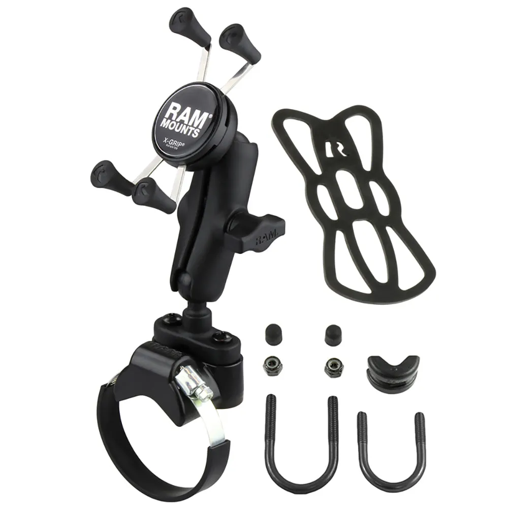 RAM Mount Strap Clamp, Roll Bar Mount w/Universal X-Grip Cell/iPhone Cradle [RAM-B-231-2-UN7U]