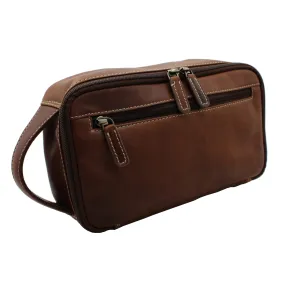 RE Leather Toiletry Case (11"x6"x3.5")