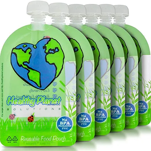 Reusable Food Pouch - 6 pack