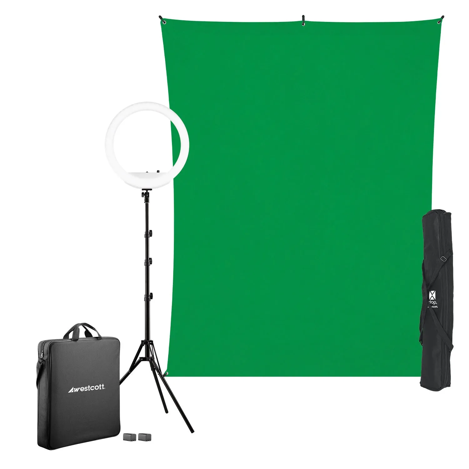 Ring Light Kit with X-Drop Backdrop & Stands