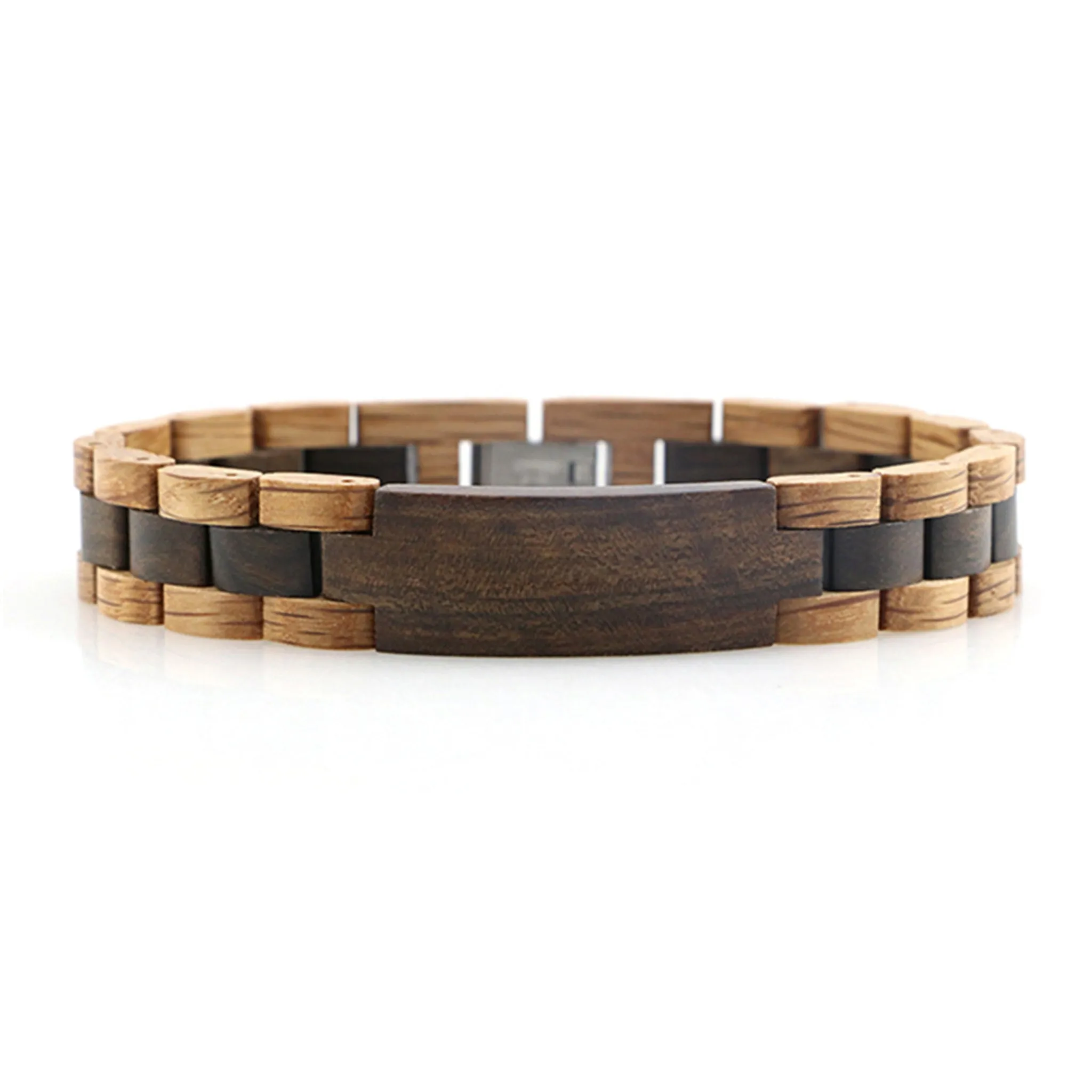 Robson-Wooden Bracelet Ebony & Oak Personalized Gift