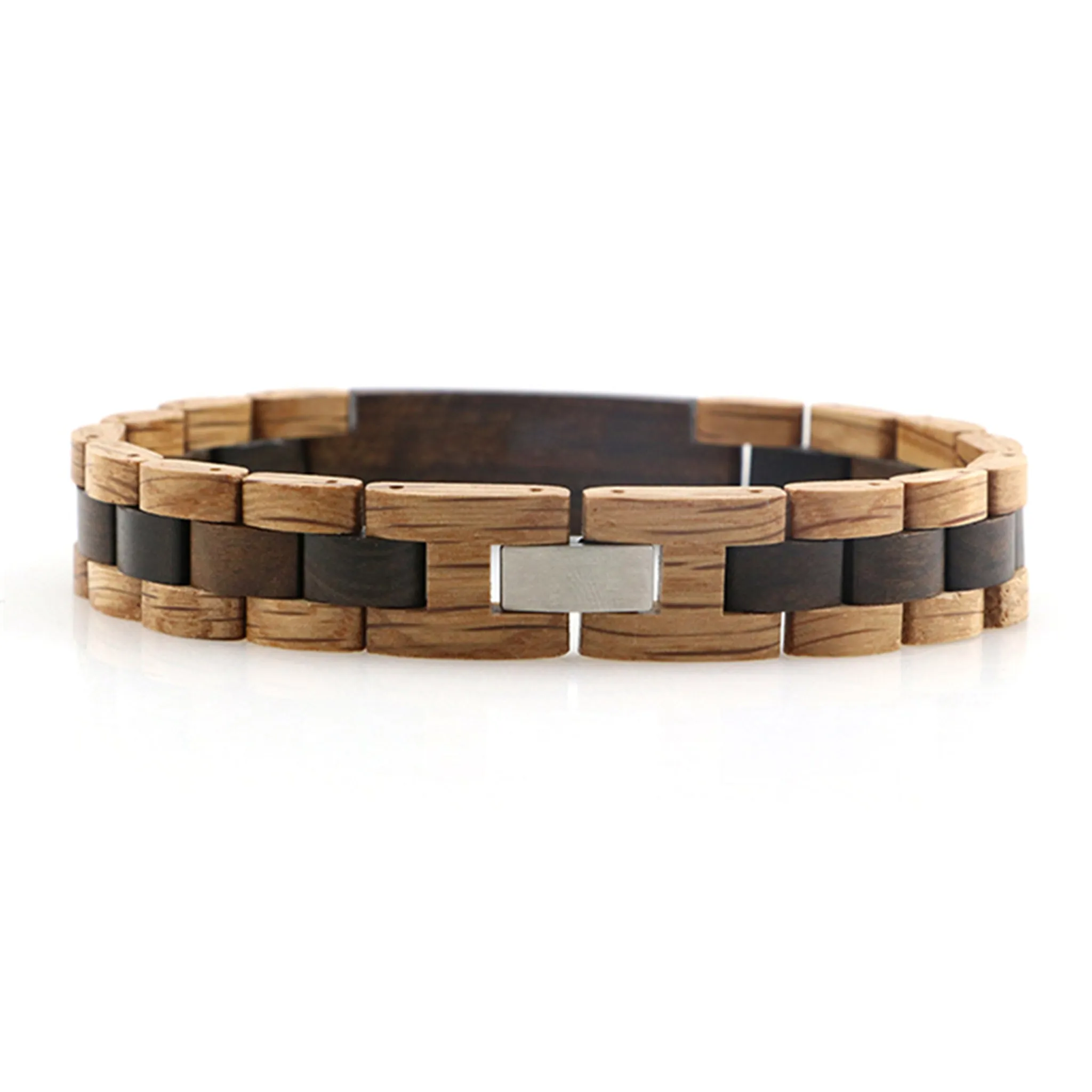 Robson-Wooden Bracelet Ebony & Oak Personalized Gift