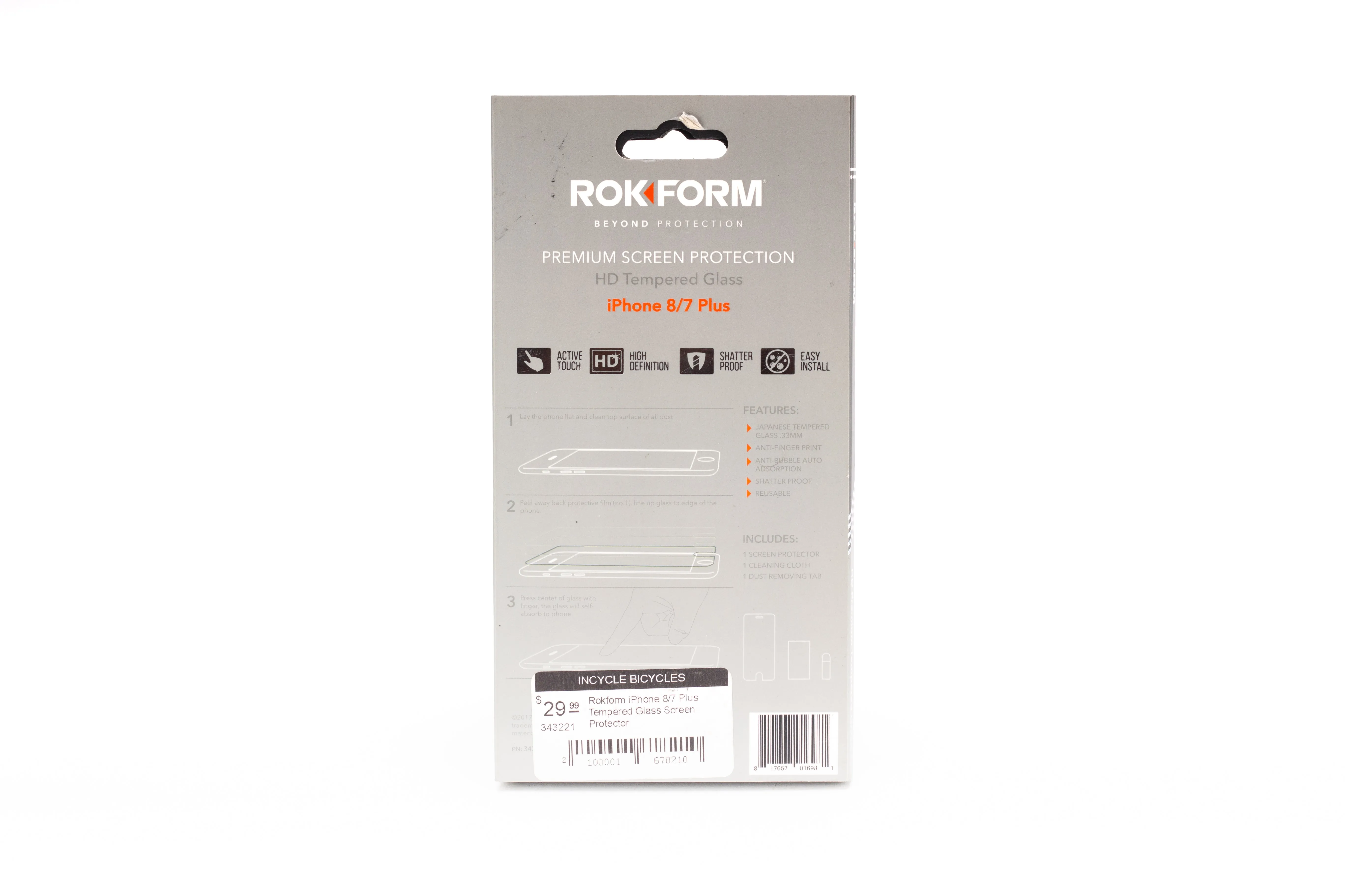 Rokform iPhone 8/7 Plus Tempered Glass Screen Protector