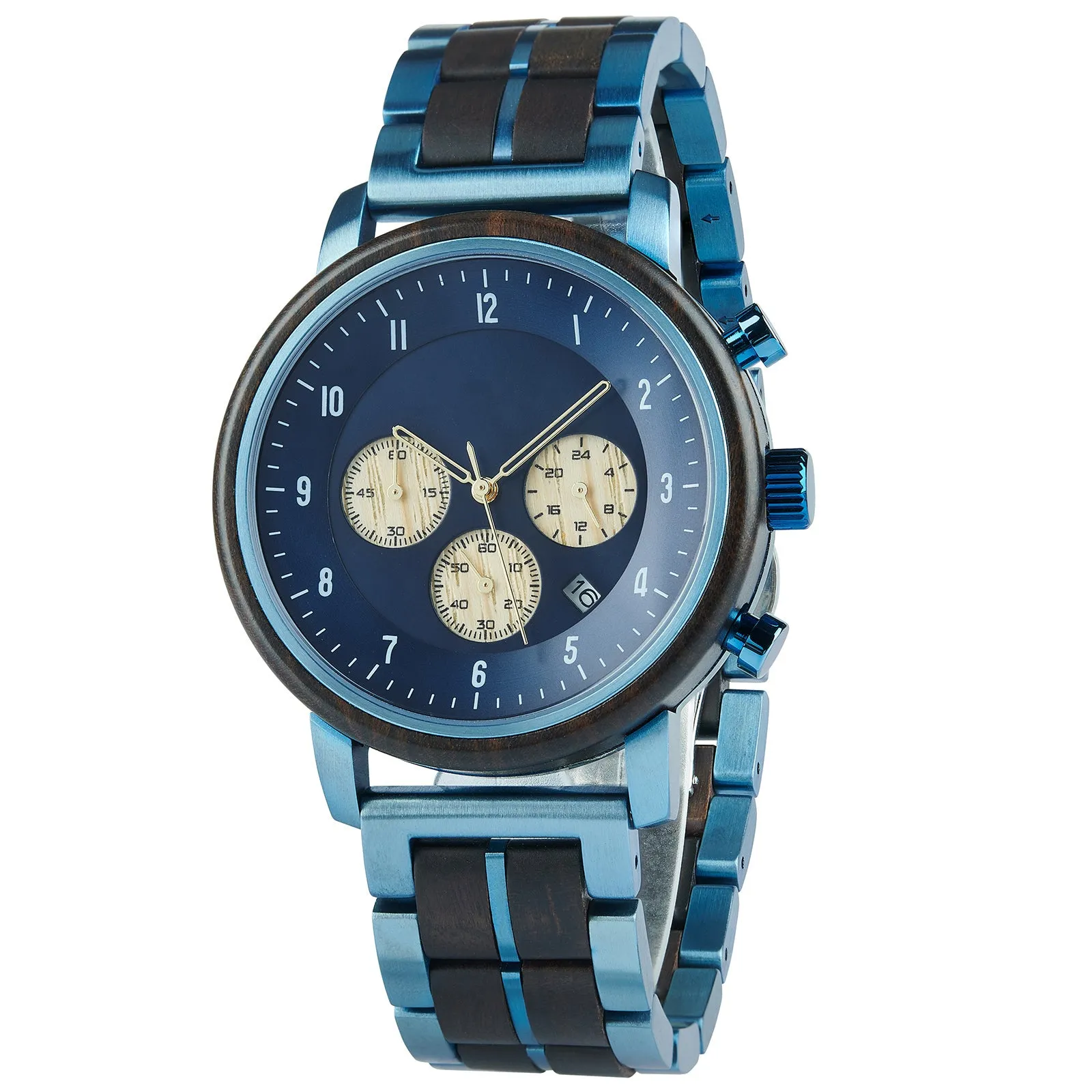 Rosario - Blue Steel & Ebony Chronograph