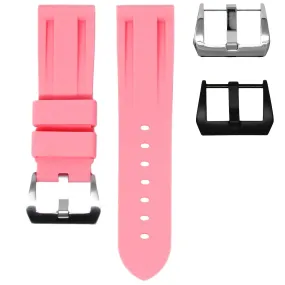 RUBBER STRAP FOR BREITLING AVENGER - FLAMINGO PINK