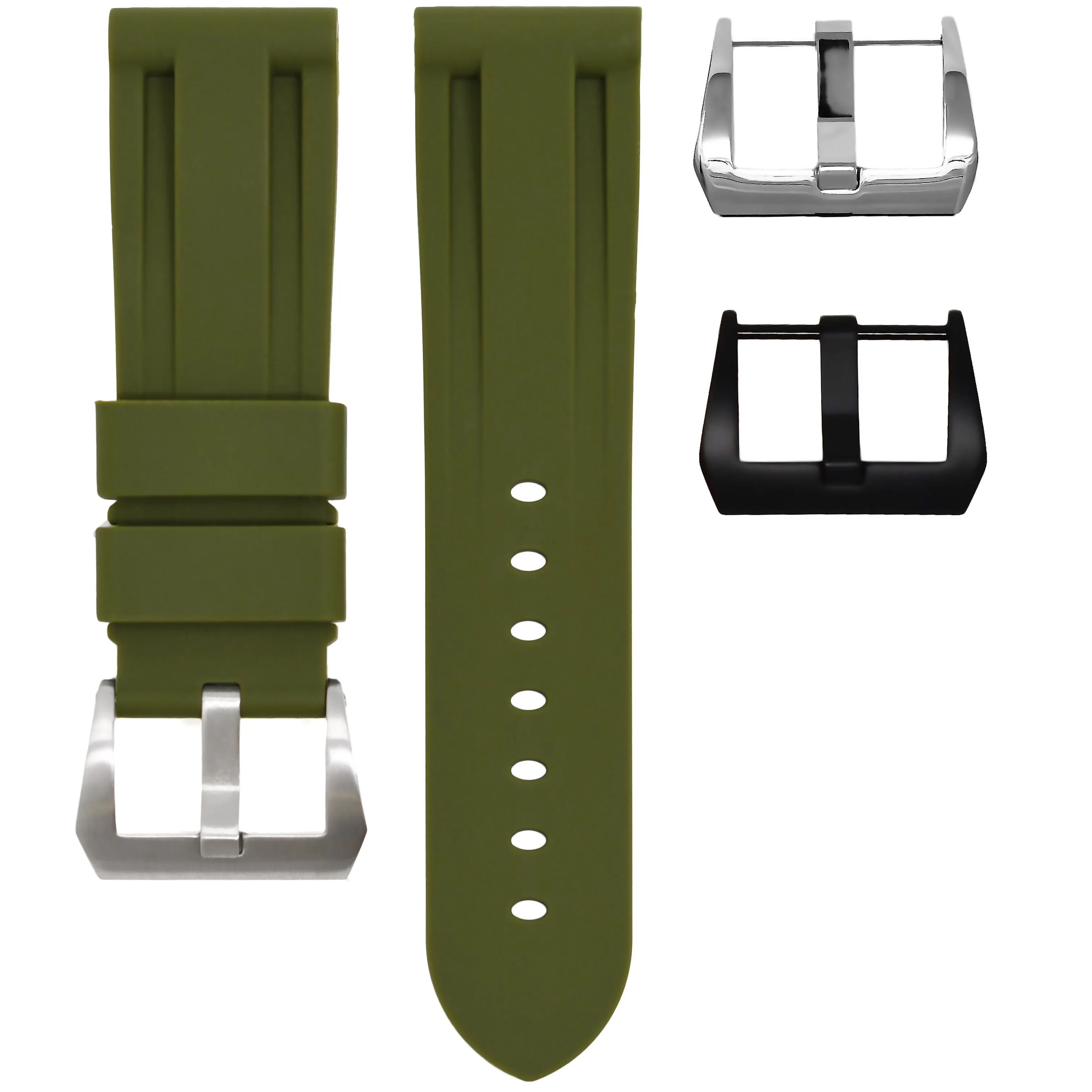 RUBBER STRAP FOR BREITLING BENTLEY MOTORS T - OLIVE